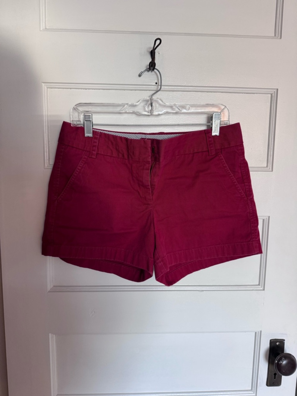 J. Crew Deep Red Cotton Chino Bermuda Shorts